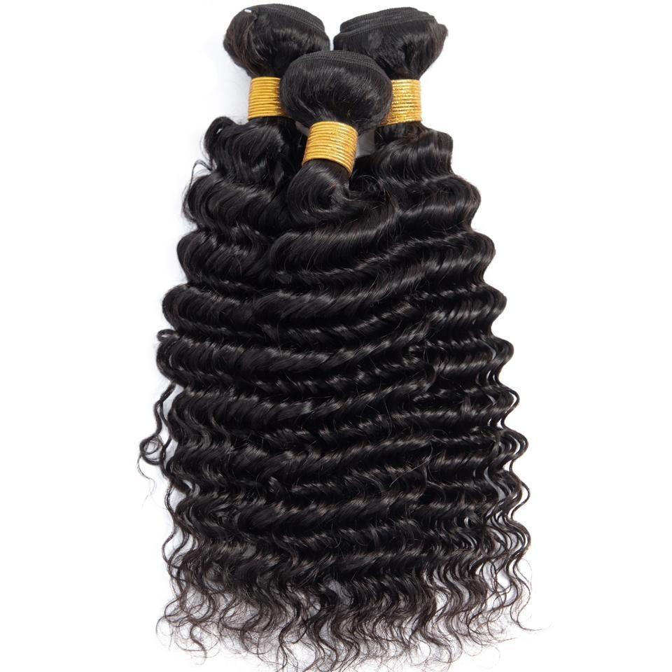 BeuMAX 10A Grade 3/4 Bundles Deep Wave Brazilian Human Hair Extensions