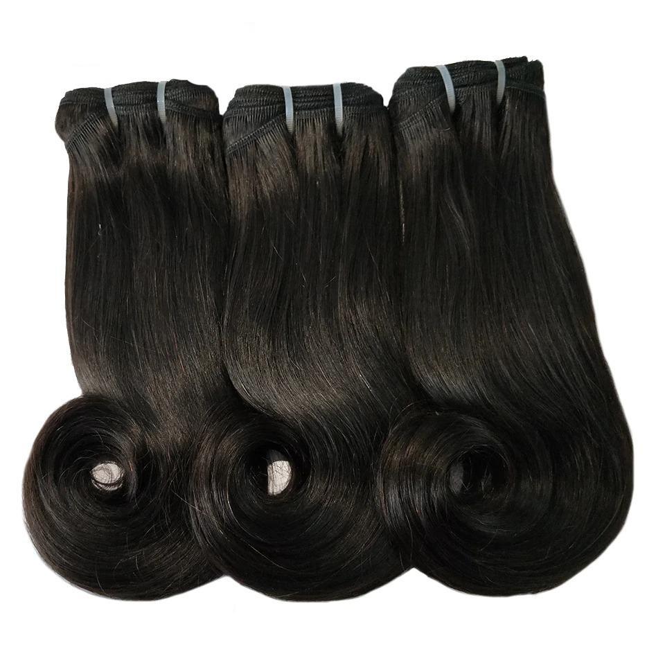 10A Grade 3/4 Straight Curve Fumi Human Hair bundles with 4x4 Closures