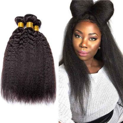 BeuMAX 10A Grade 3/4 Bundles Kinky Straight Brazilian Human Hair