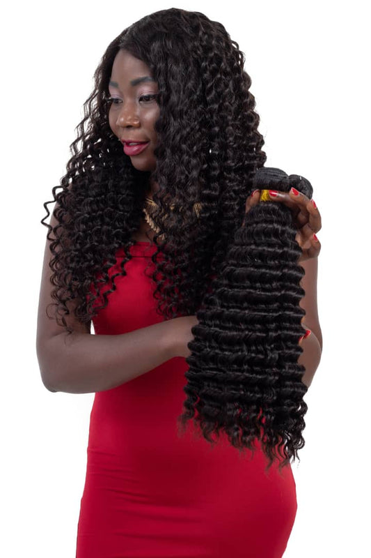 BeuMAX 10A Grade 3/4 Bundles Deep Wave Brazilian Human Hair Extensions