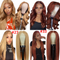 #27 Straight 13x1x4 T part Lace 4x4 Closure wigs Body Wave #33 Transpa