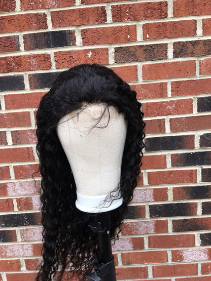 180% Density Full 4x4 Transparent Lace Front Jerry Curl Human Hair Wig