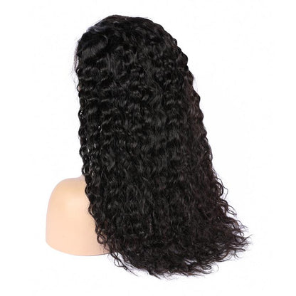 13x4 HD Transparent Lace Frontal Deep Wave Human Hair Wigs 200% Densit