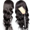 Body Wave Human Hair Wigs With Bangs Full Machine Made Brazilian Human