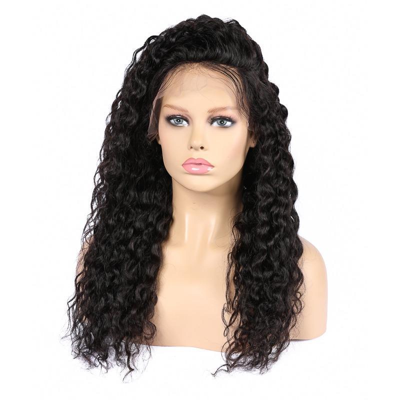 13x4 HD Transparent Lace Frontal Deep Wave Human Hair Wigs 200% Densit