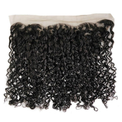 10A Grade Brazilian Pissy Curly Fumi Human Hair 3/4  Bundles With 4x4