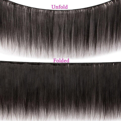 10A Grade 3/4 Straight Curve Fumi Human Hair bundles with 4x4 Closures