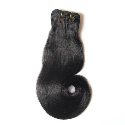 10A Grade 3/4 Straight Curve Fumi Human Hair bundles with 4x4 Closures