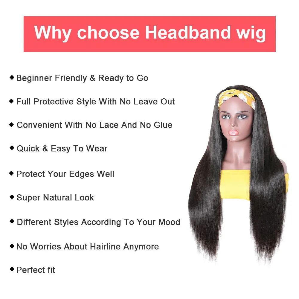 U Part Wig Straight Hair Human Hair Wigs For Black Women Brazilian