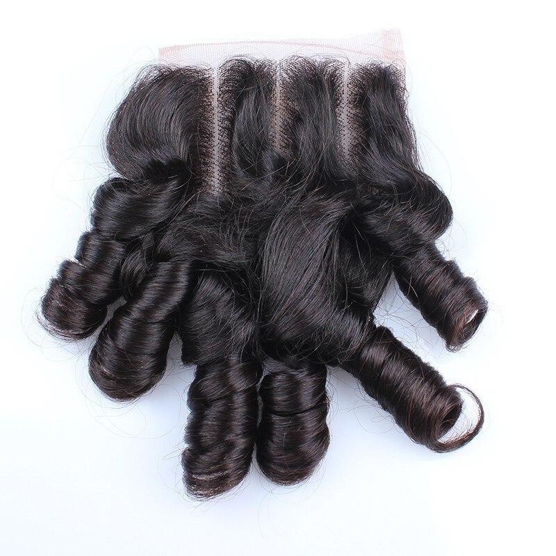 10A Grade 3/4 Romance Curl Fumi Human Hair bundles with 4x4 Closures &