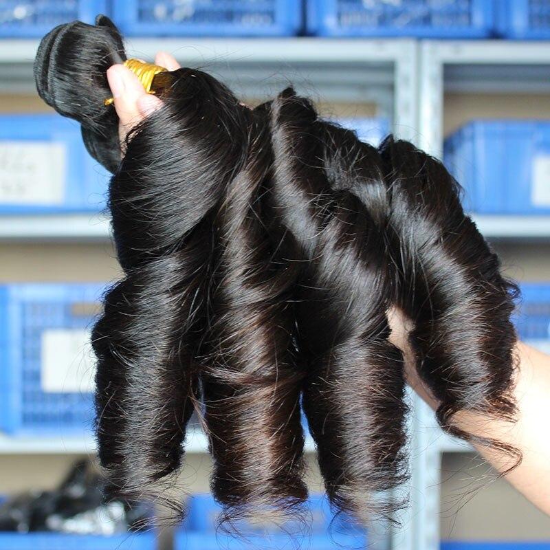 10A Grade 3/4 Romance Curl Fumi Human Hair bundles with 4x4 Closures &