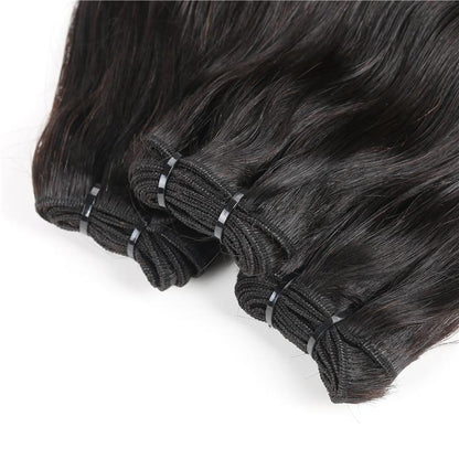 10A Grade 3/4 Straight Curve Fumi Human Hair bundles with 4x4 Closures